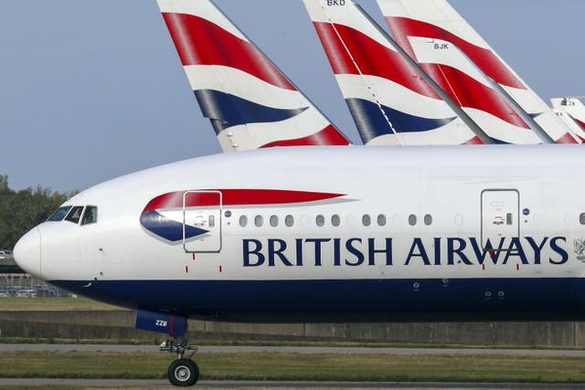 British Airways’ customer satisfaction score for long-haul flights was the joint third lowest out of 17 carriers (Steve Parsons/PA)