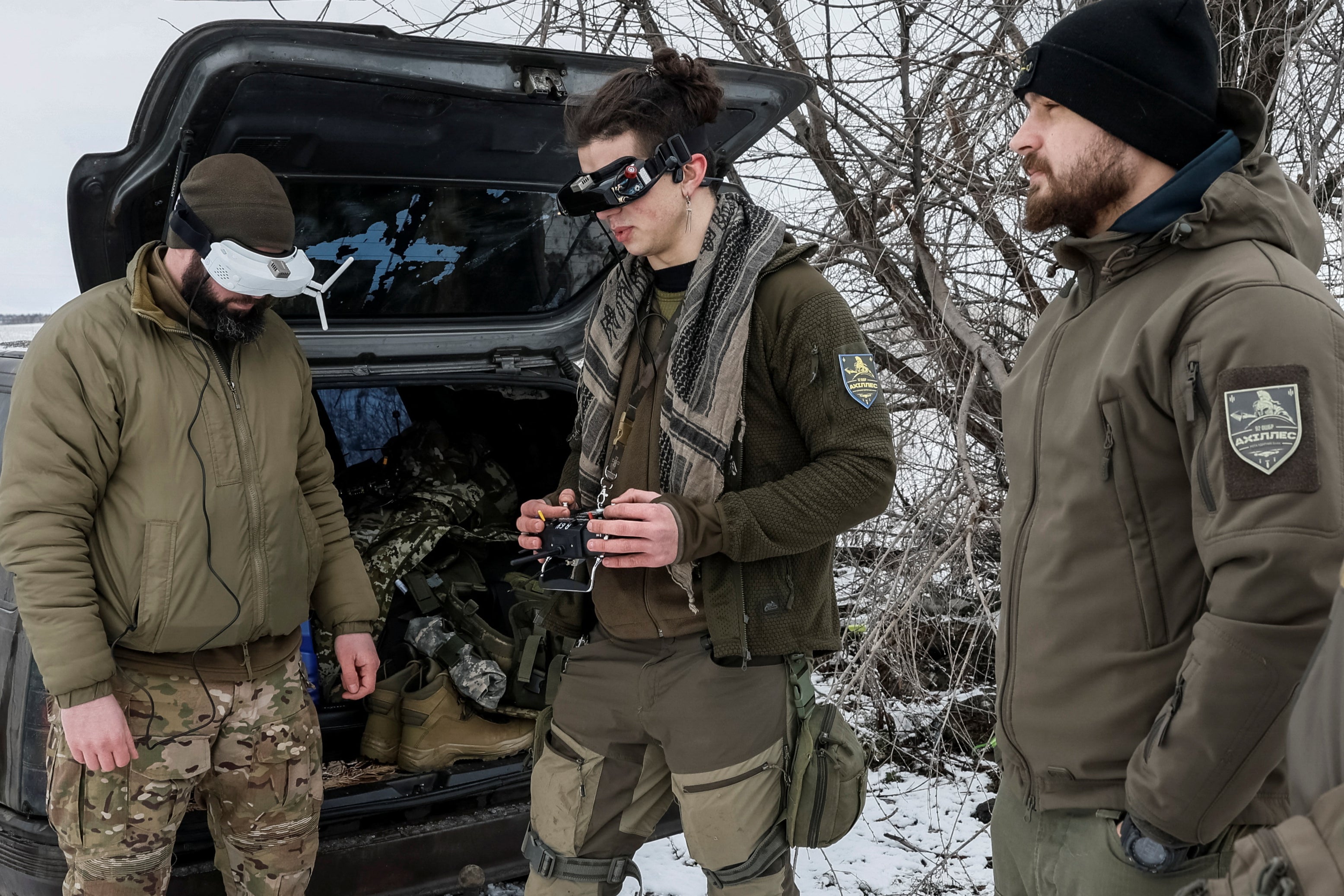 Drone operators put innovative technology to use in eastern Ukraine earlier this month