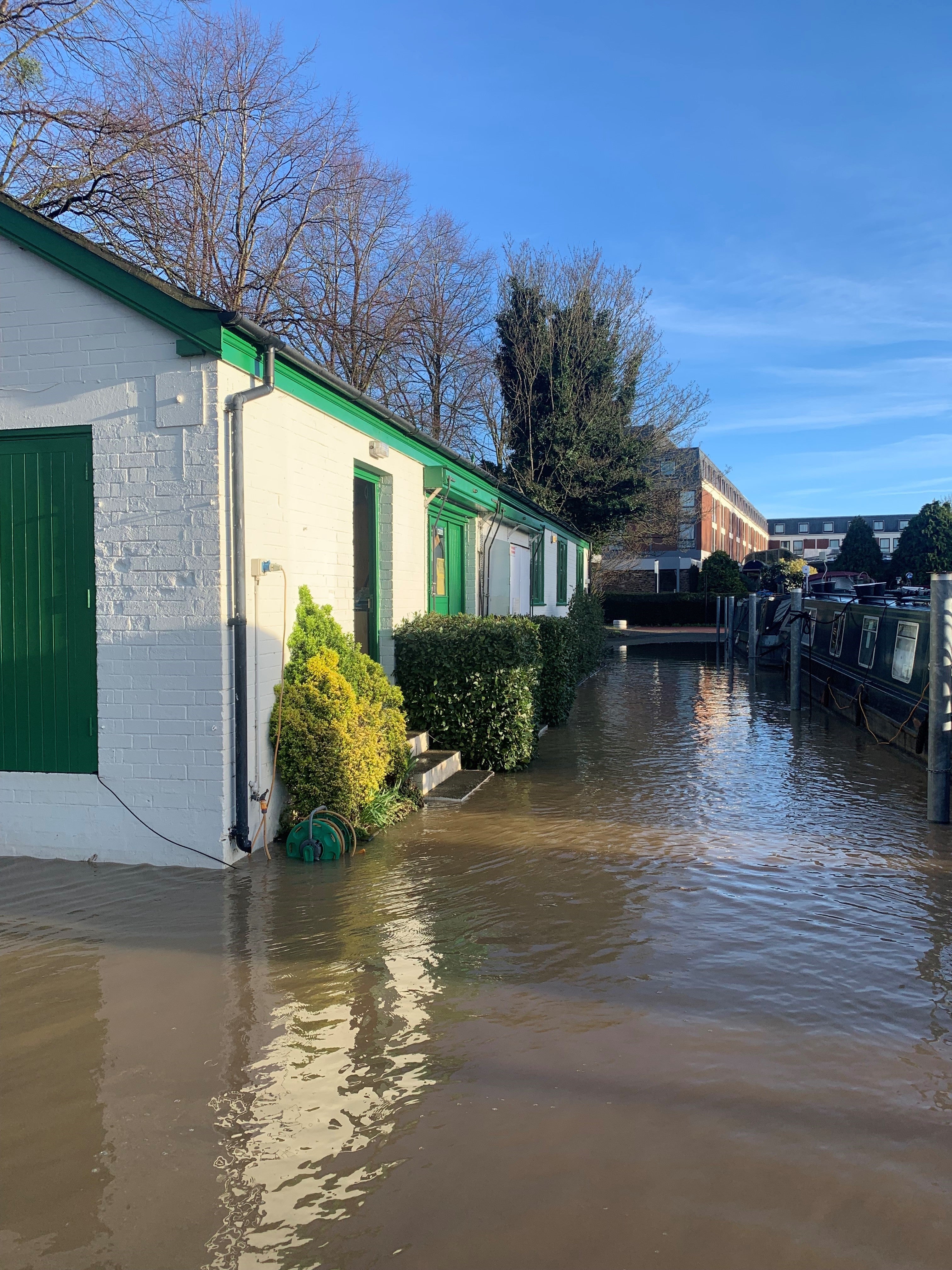 Handout photo taken with permission from the social media site X, formerly Twitter, of @Trad_Cycle_Shop of flooding at the Traditional Cycle Shop in Stratford-upon-Avon. Issue date: Friday February 23, 202