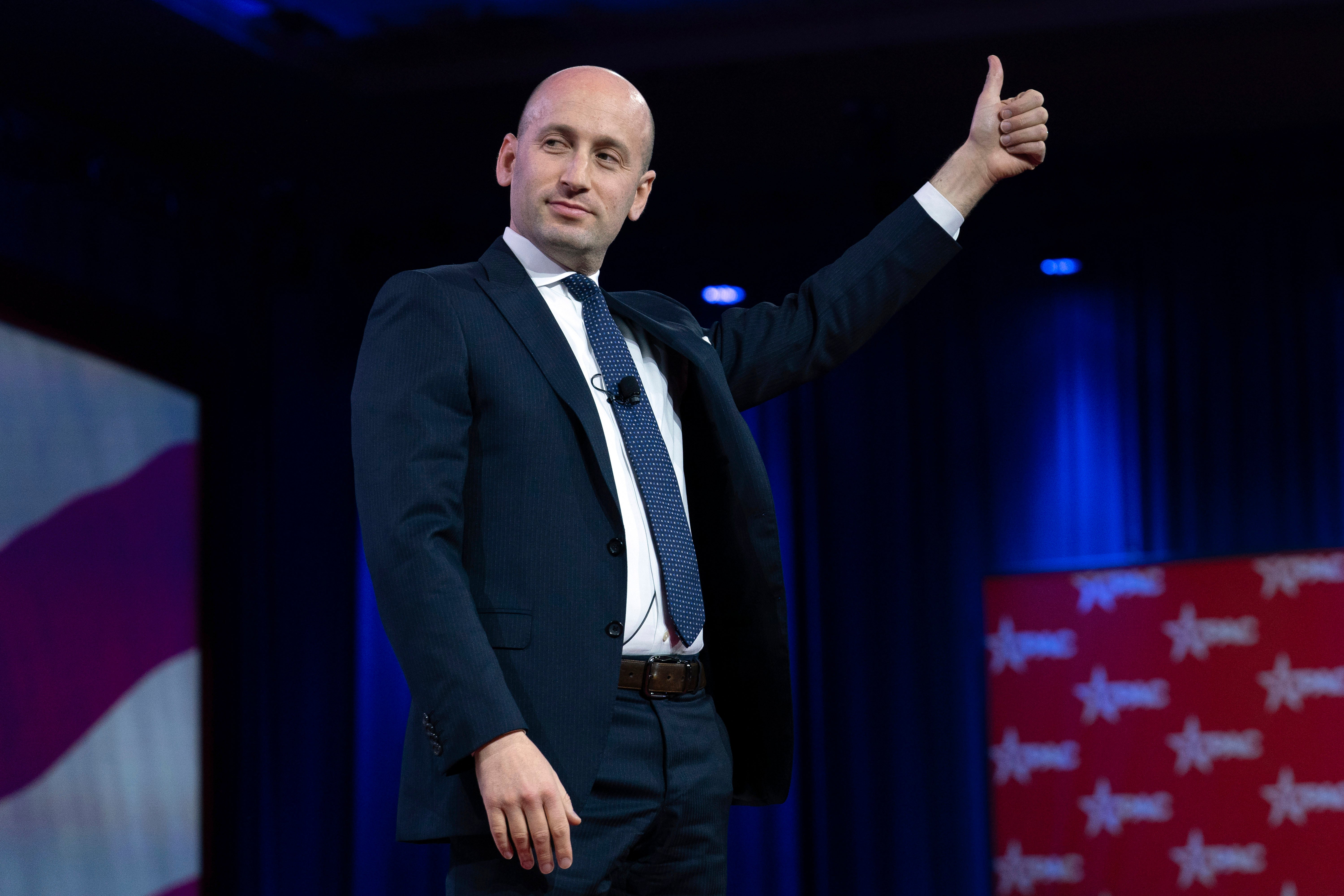 Donald Trump adviser Stephen Miller appears at CPAC on 23 February