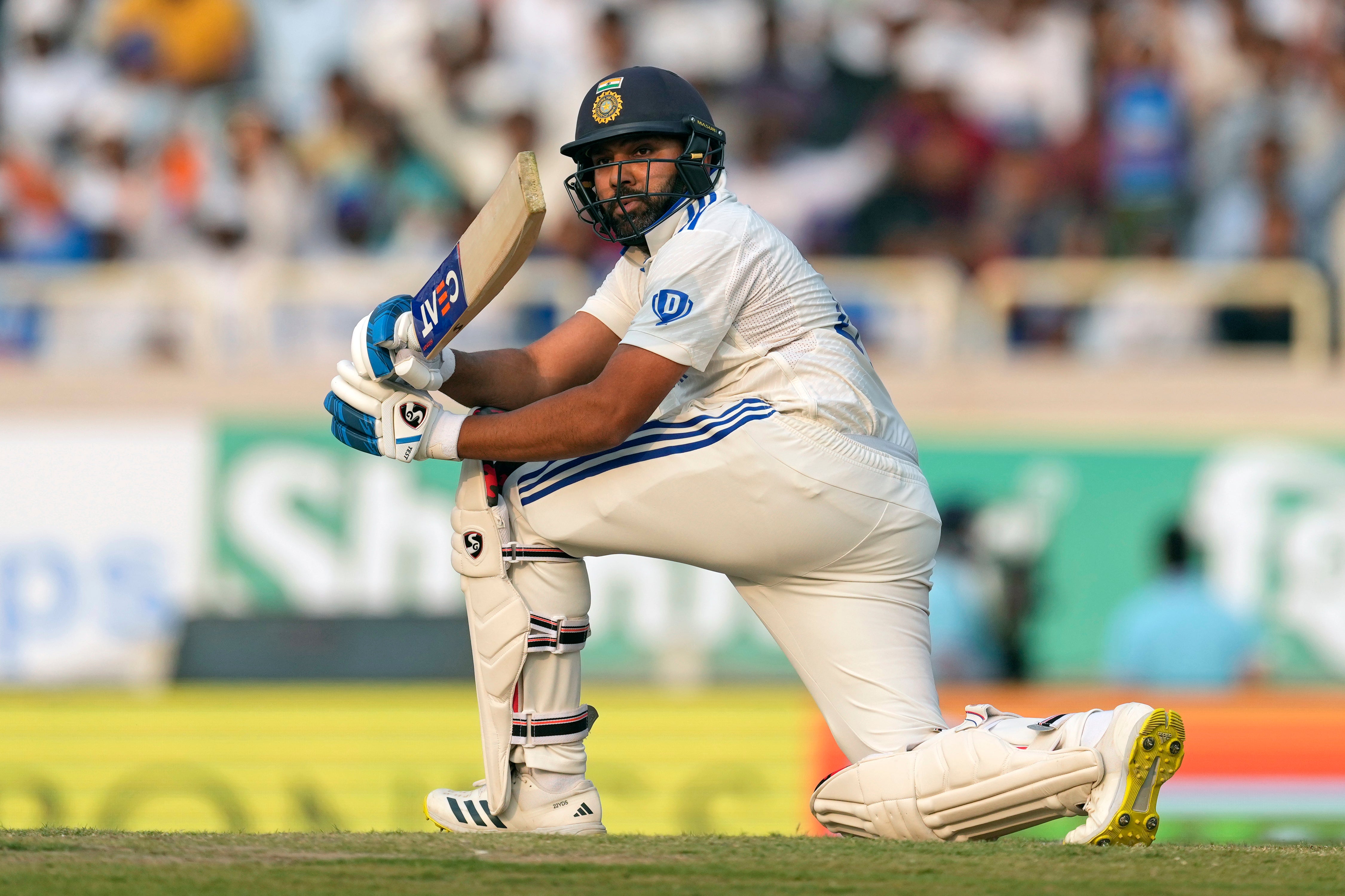 India finished day three unbeaten on 40 in their chase of 192