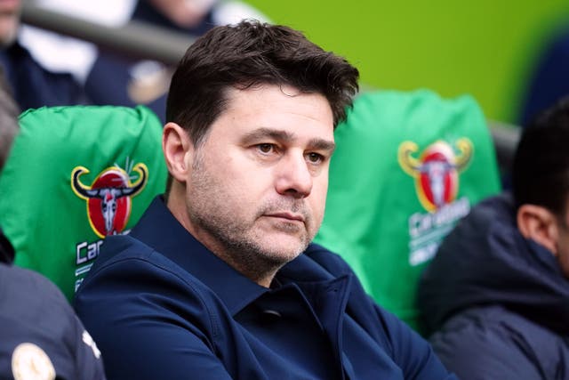 Chelsea manager Mauricio Pochettino saw his side beaten by Liverpool at Wembley (Nick Potts/PA)