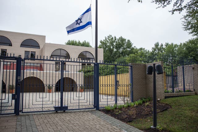 <p>The Embassy of Israel in Washington, DC, pictured in 2016</p>
