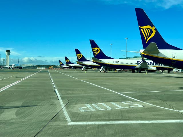 <p>Boeing going? Ryanair Boeing 737 aircraft at Dublin, the airline’s HQ</p>