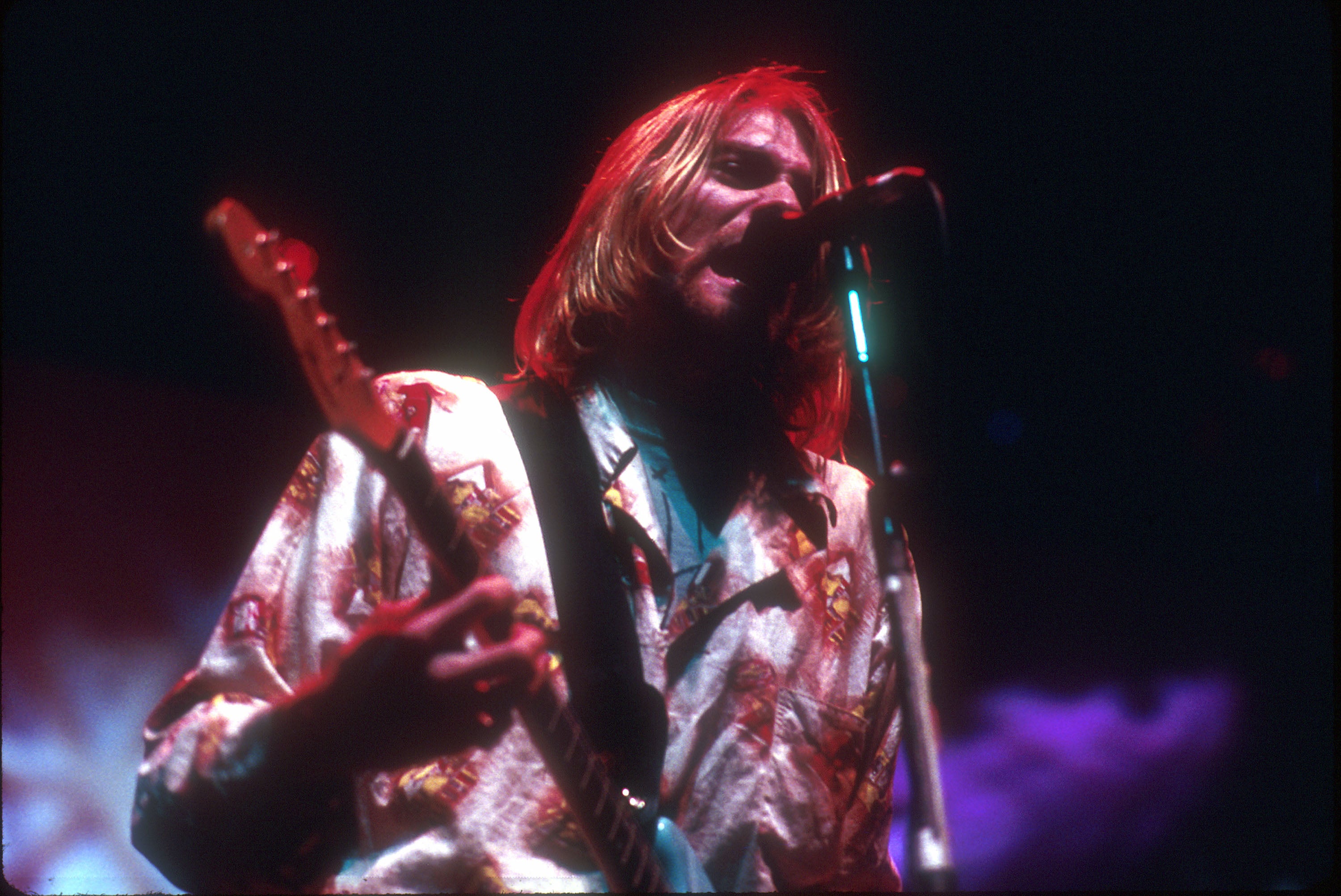 Kurt Cobain of Nirvana at the Forum, Los Angeles, 30 December 1993