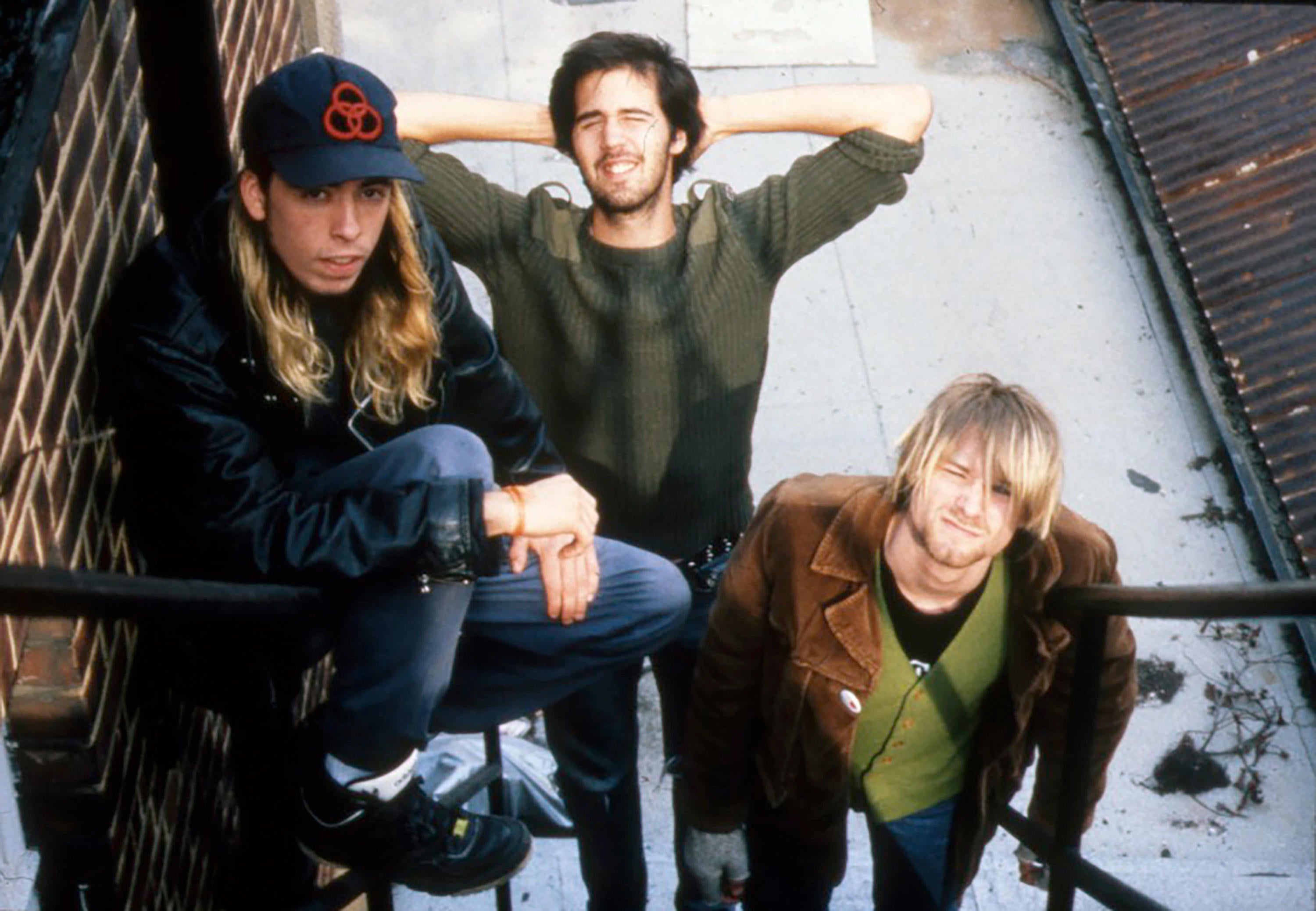 From left: Dave Grohl, Krist Novoselic, Kurt Cobain