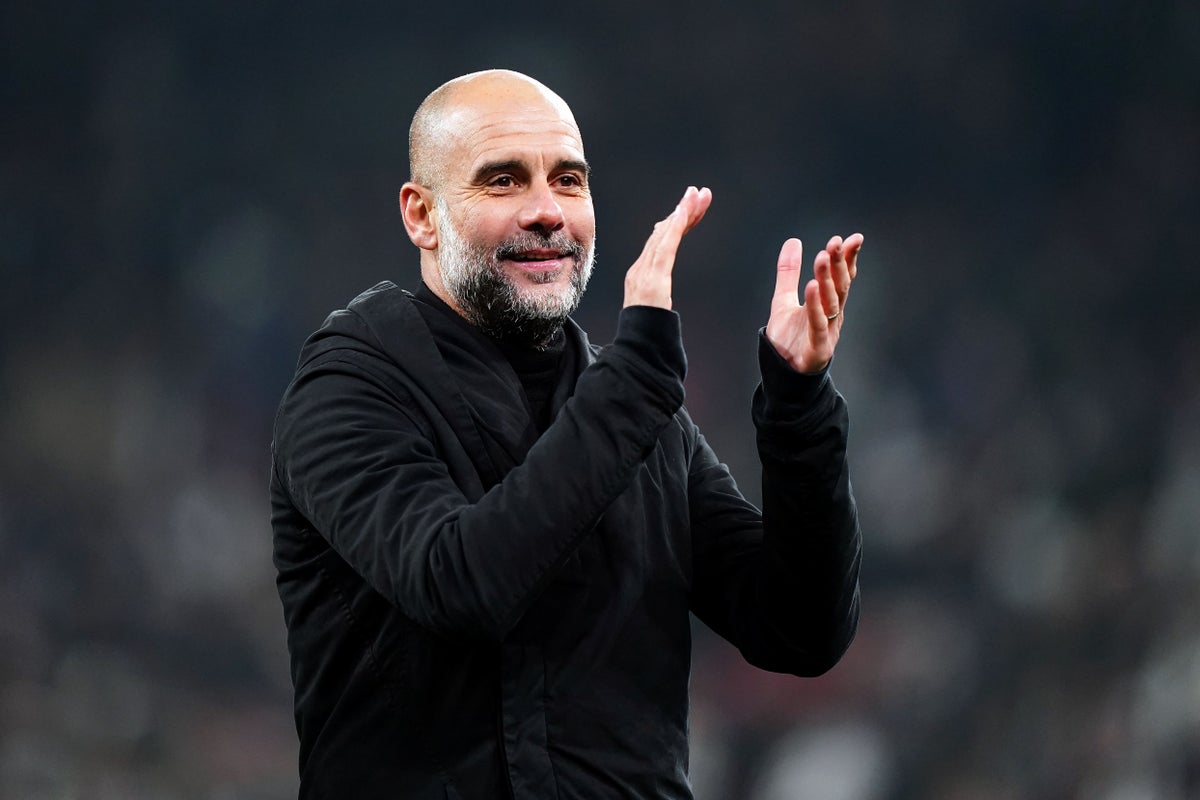 Pep Guardiola relishing crunch period of Man City’s treble defence: ‘We’re going for it’