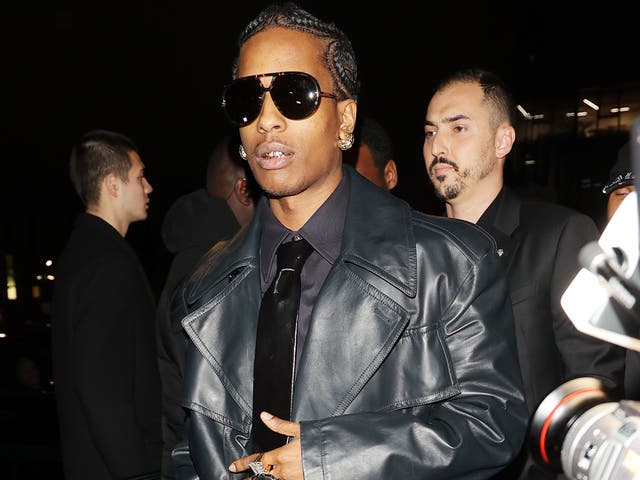 <p>A$AP Rocky attends the Bottega Veneta Winter 24 Show on February 24, 2024 in Milan</p>