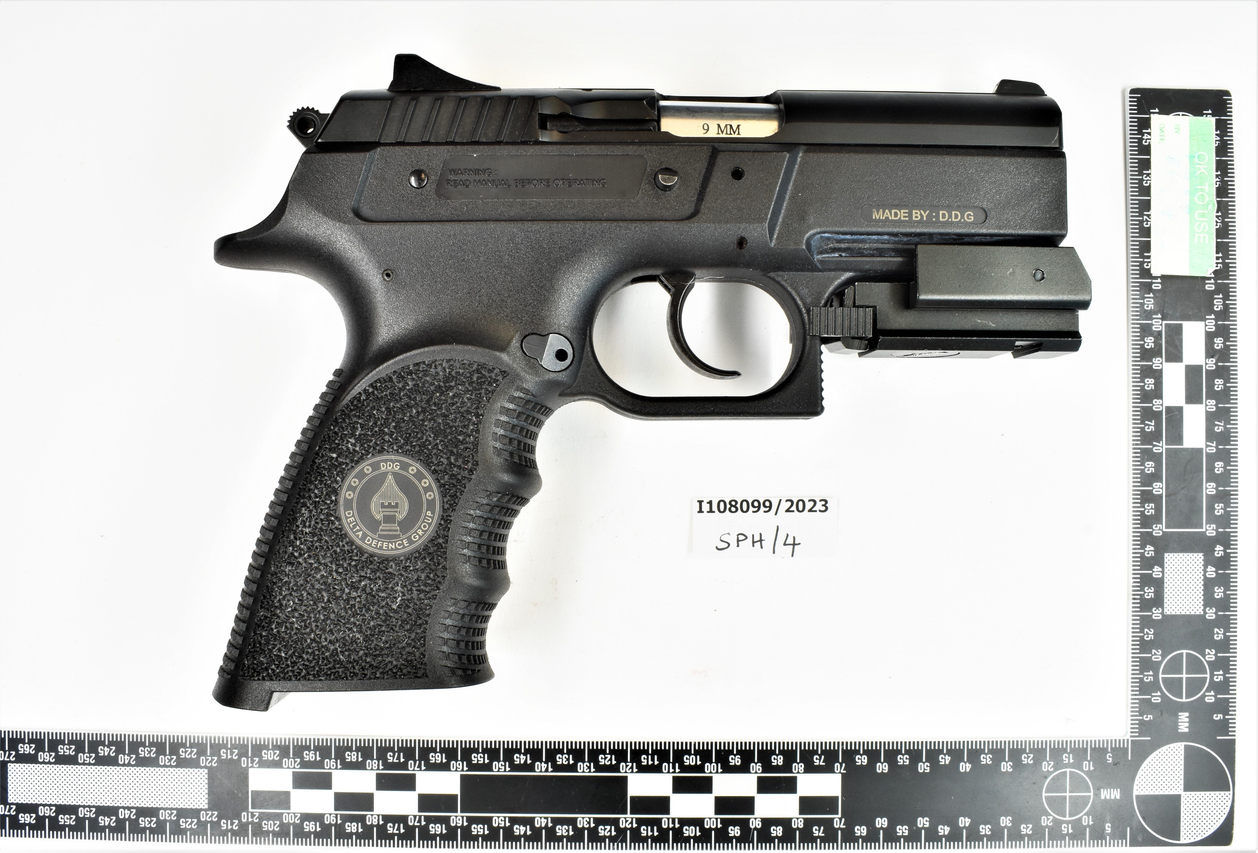 The actual pistol used in the shooting