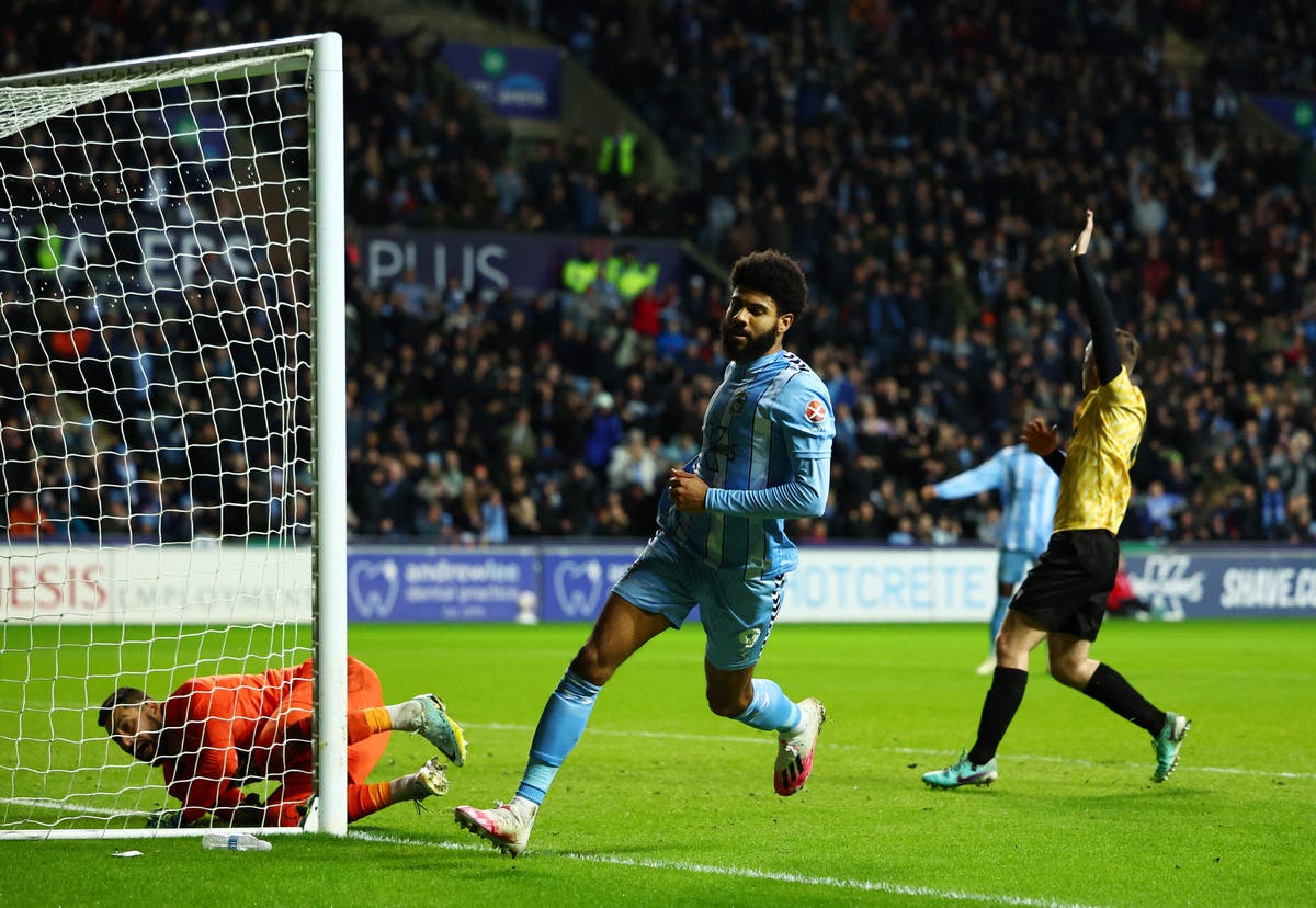 Coventry City v Maidstone United LIVE: FA Cup latest score and goals updates as non-league side eye shock quarter-final but Ellis Simms strikes for hosts