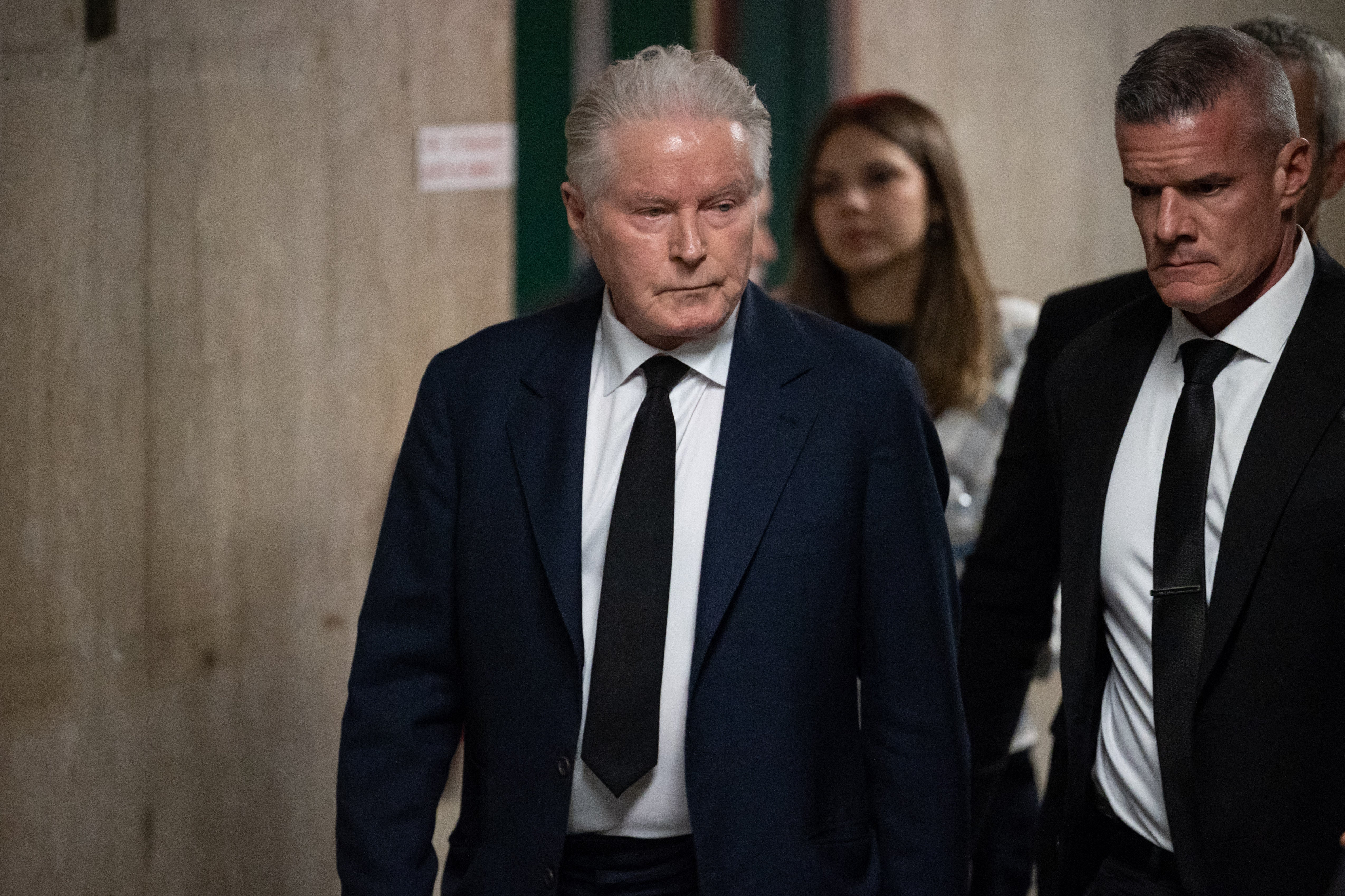Don Henley arriving in court in New York