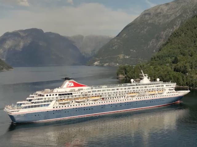 <p>Ship shape: Fred Olsen’s cruise ship Balmoral (not on a voyage between Southampton and Newcastle) </p>