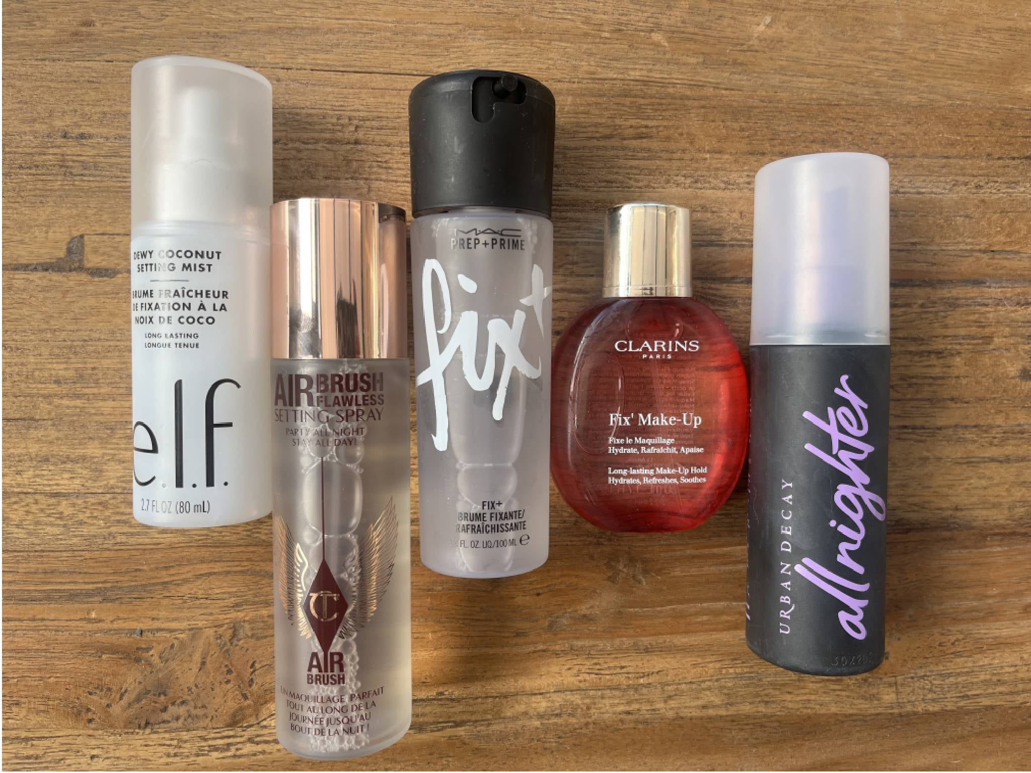 A selection of the make-up setting sprays we tested
