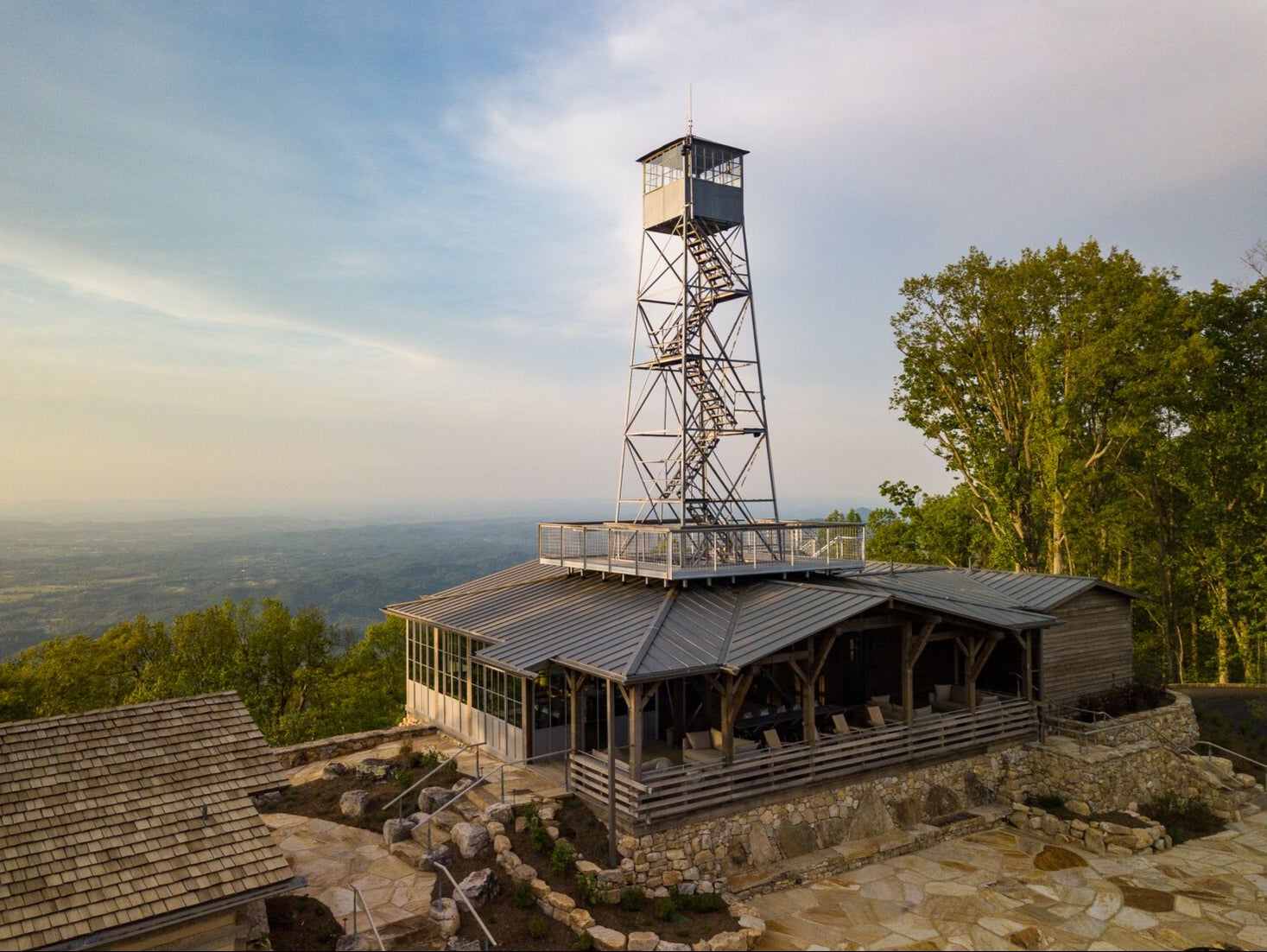 The exclusive Firetower restaurant is built around a 1950s observation tower