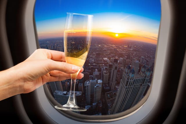 <p>Booze is the only way the author has found to alleviate her fear of flying</p>