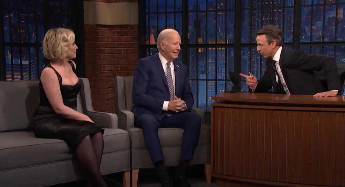 <p>Joe Biden was questioned by Seth Meyers over his age </p>