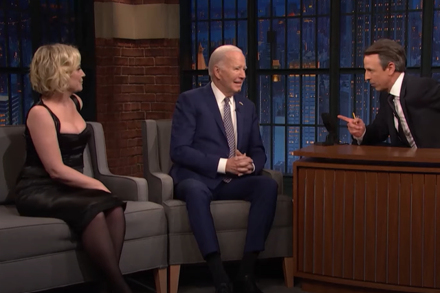 <p>Joe Biden was questioned by Seth Meyers over his age </p>