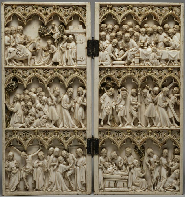 <p>This 14th century French artwork, now in the Walters Art Museum in Baltimore, gives some idea of what the complete 12th century masterpiece might have looked like</p>