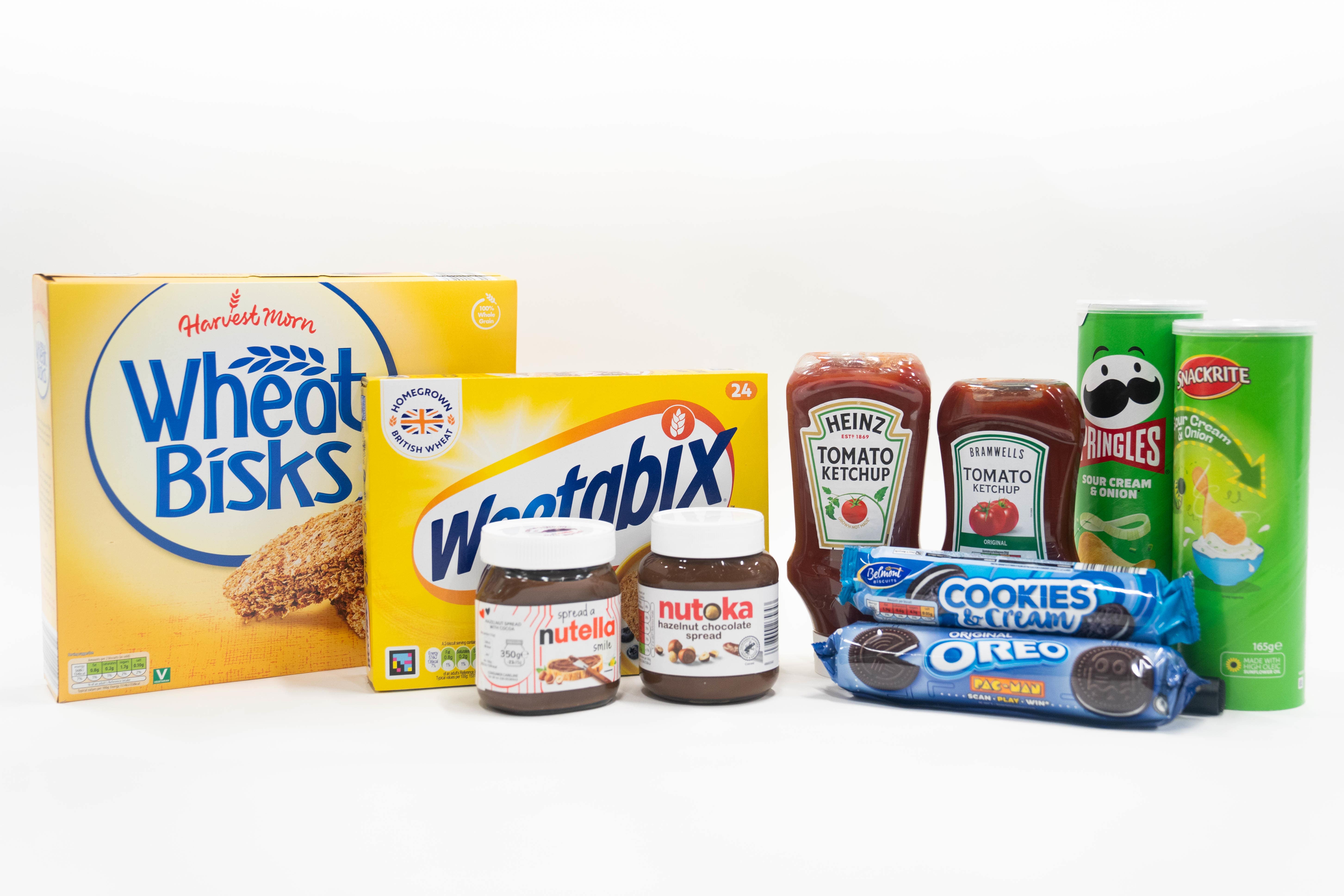 Just some of the Aldi brands and the original products