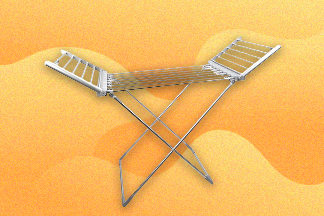 Made from lightweight aluminium, Asda’s heated airer is portable enough to move around your home