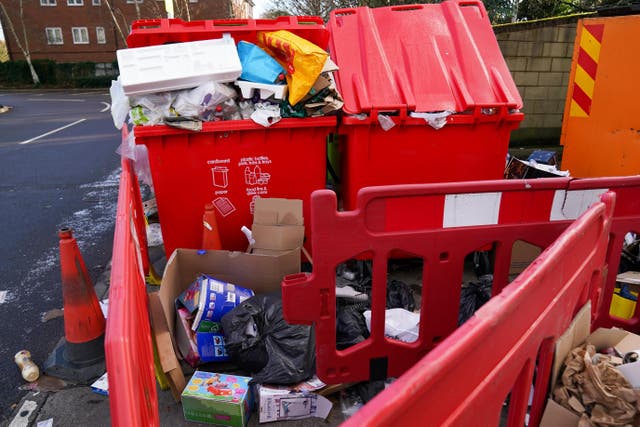 <p>Councils have warned of cuts to neighbourhood services such as waste collections (Jacob King/PA)</p>