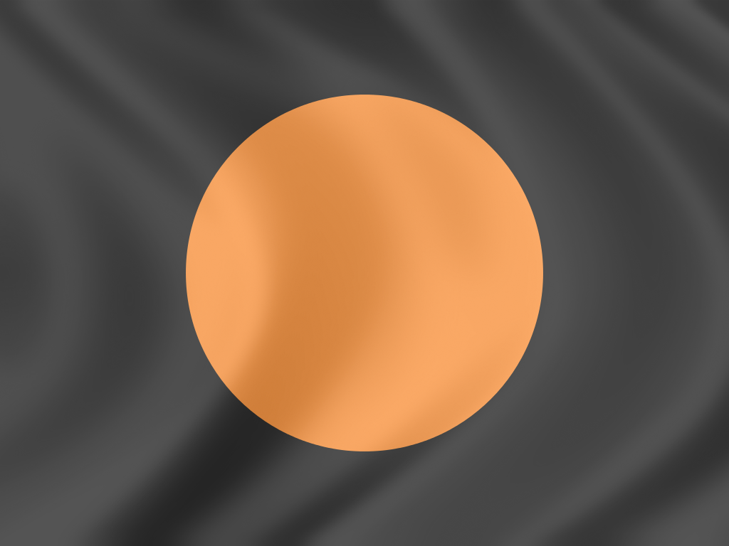 Formula 1 Flag: Black and Orange