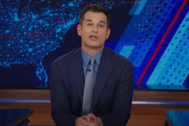 <p>Michael Kosta reacts to Joe Biden talking about a ceasefire in Gaza while eating an ice cream </p>