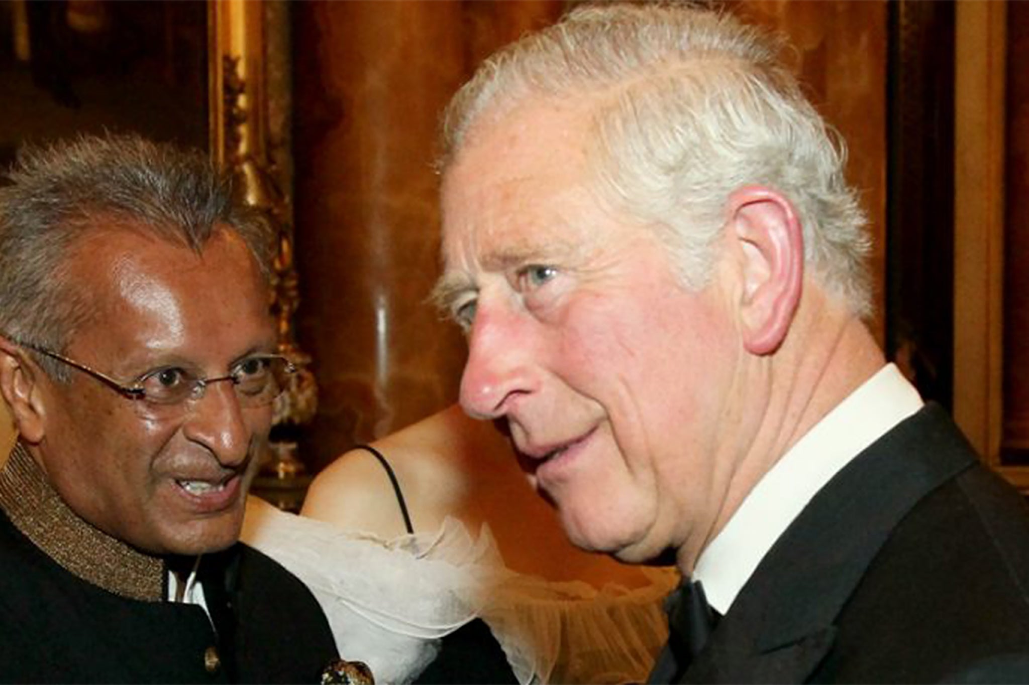 Mohamed Amersi and King Charles, who was then the Prince of Wales