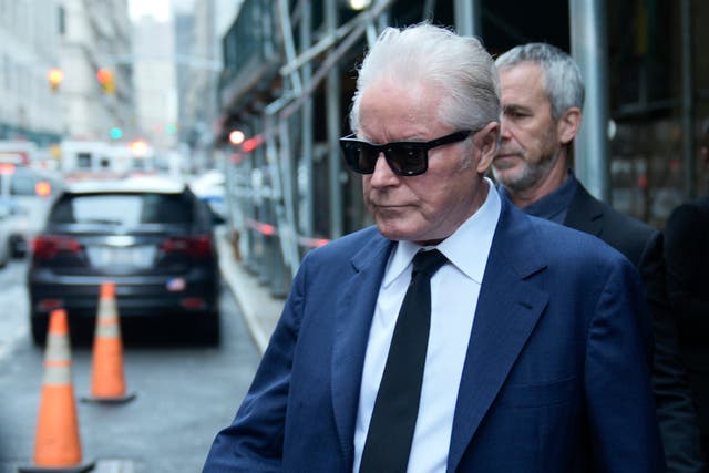 <p>Eagles frontman Don Henley outside court in New York </p>