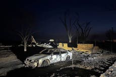 Charred homes, blackened earth after Texas town revisited by destructive wildfire 10 years later