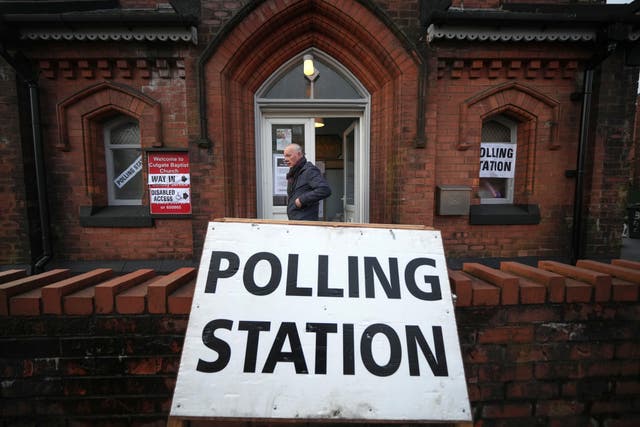 <p>File photo: A polling station in Rochdale </p>