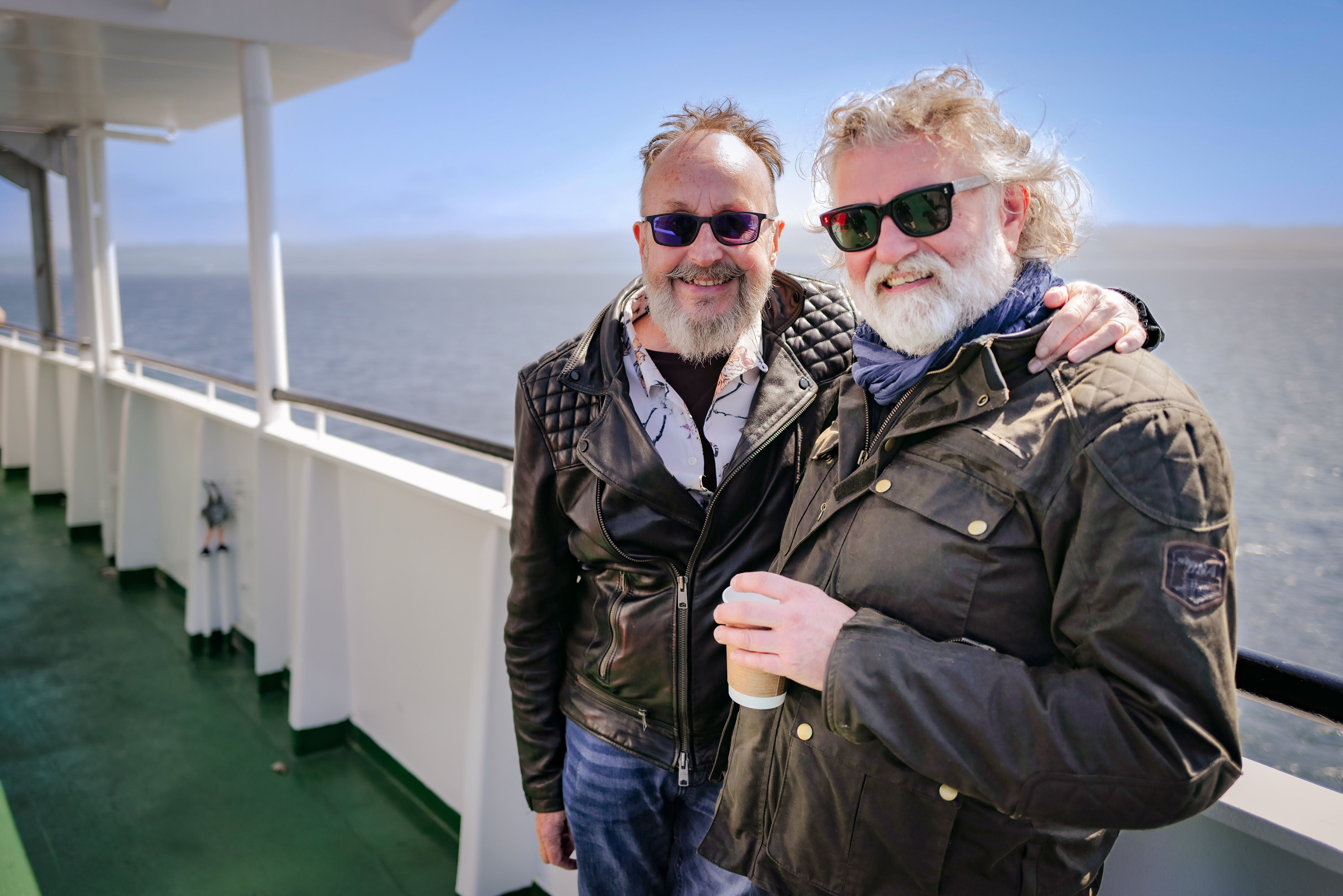 Si King and Dave Myers in their BBC cooking programme, ‘The Hairy Bikers Go West’
