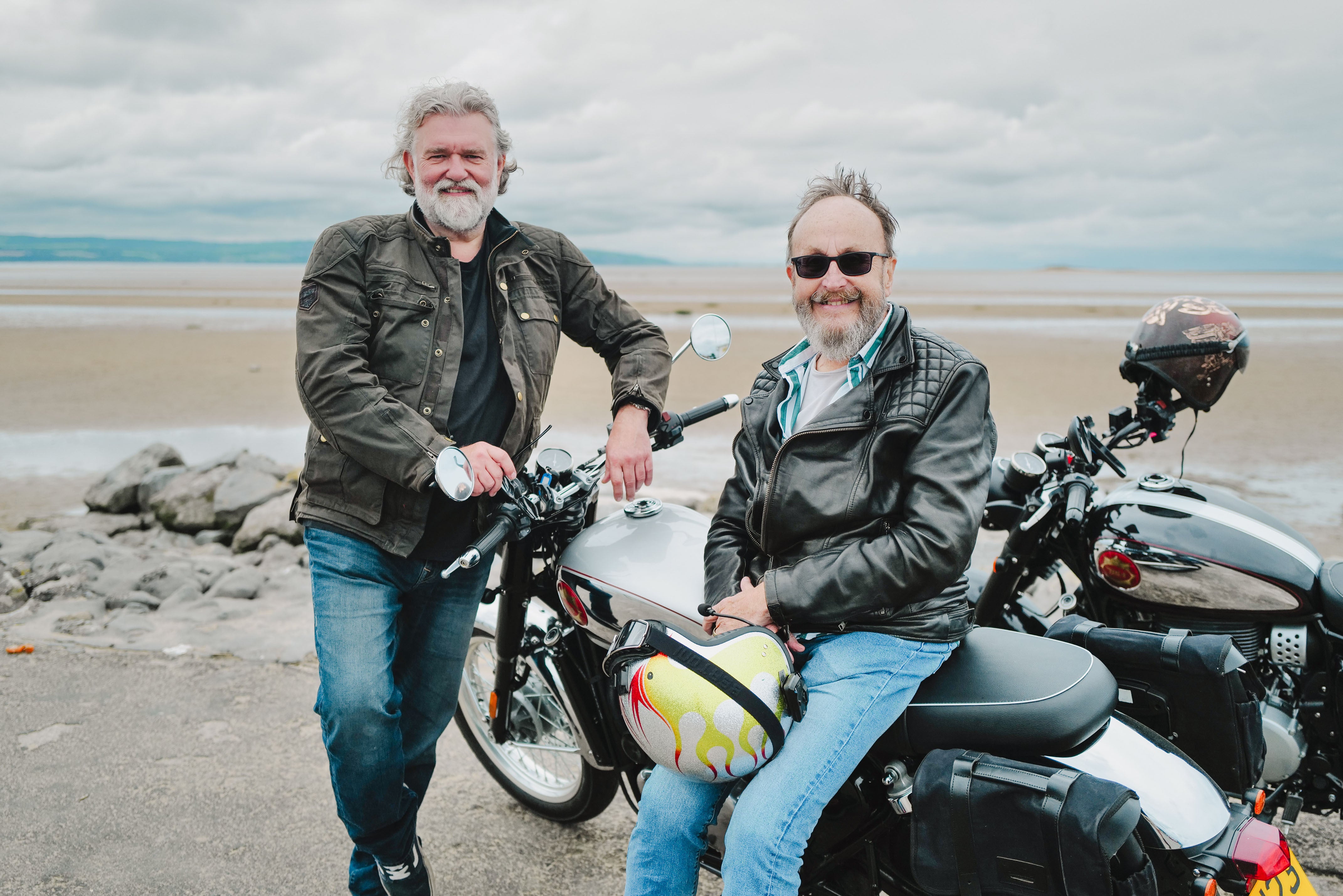 Undated BBC handout photo of Si King and Dave Myers in their BBC cooking programme, The Hairy Bikers Go West