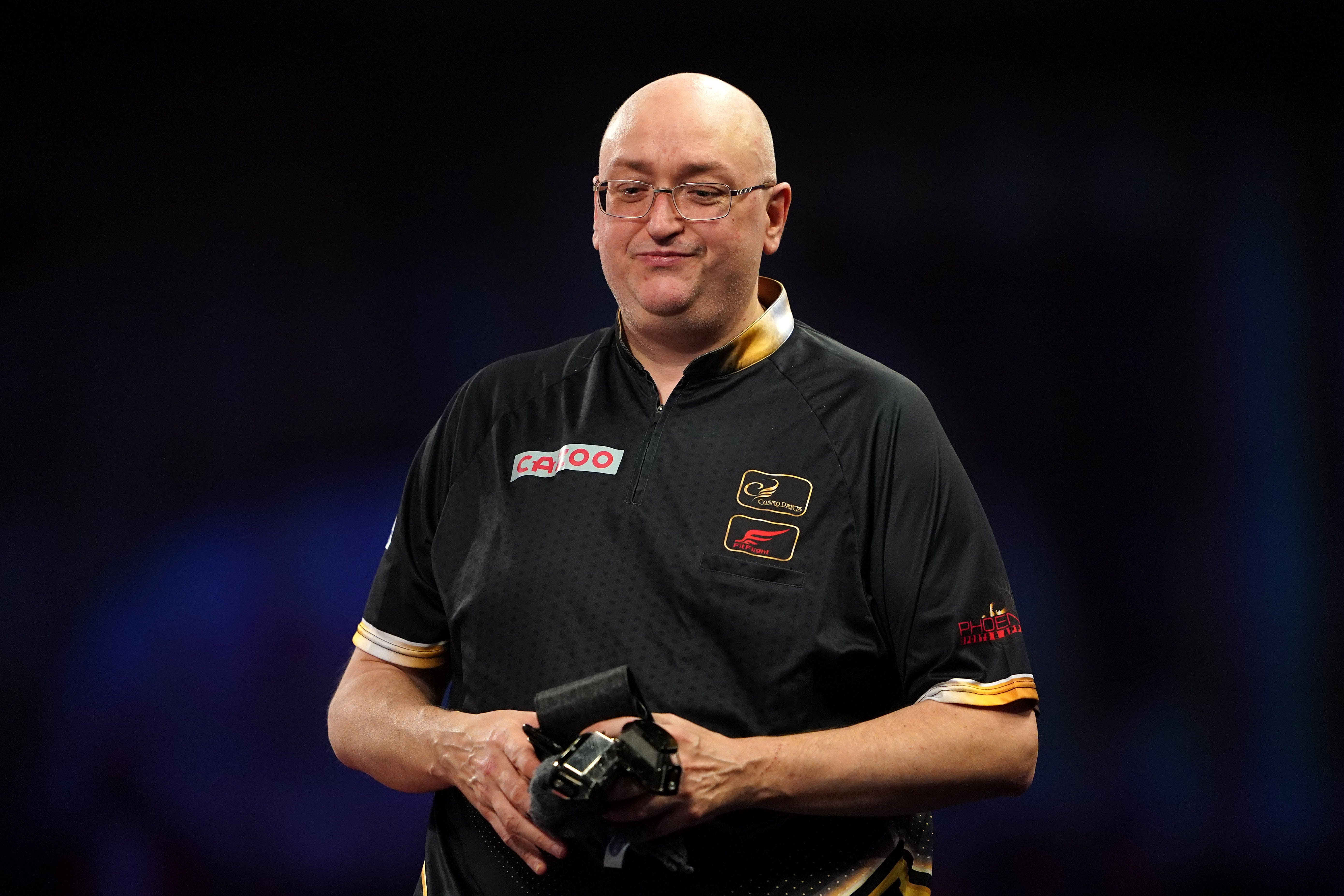 Andrew Gilding is nicknamed Goldfinger (Zac Goodwin/PA)