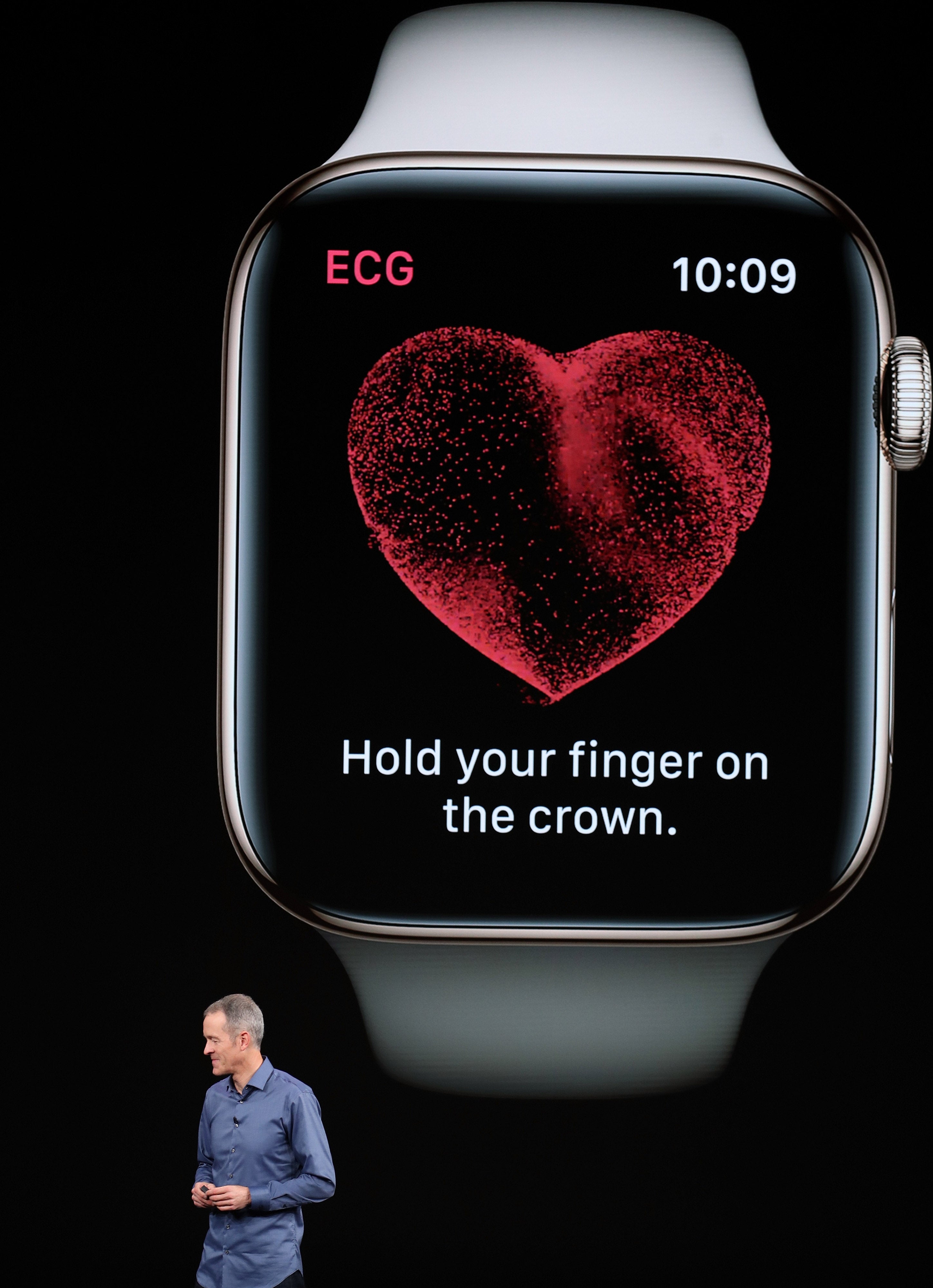 Jeff Williams, chief operating officer of Apple Inc., speaks during an Apple event at the Steve Jobs Theater at Apple Park on September 12, 2018