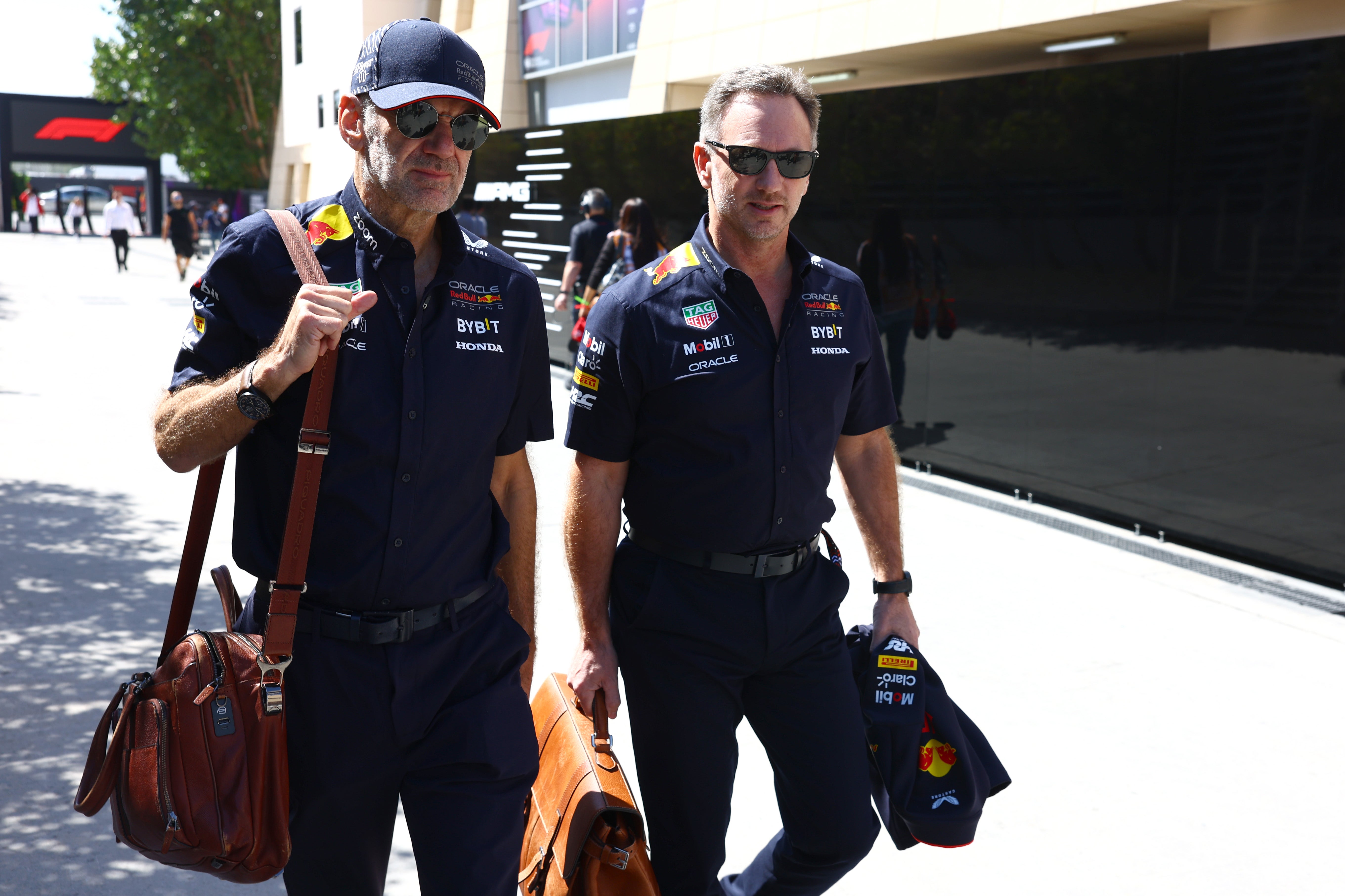 Adrian Newy with Christian Horner