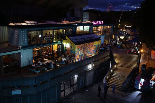 Diners in a Wahaca restaurant on the South Bank, central London (Yui Mok/PA)