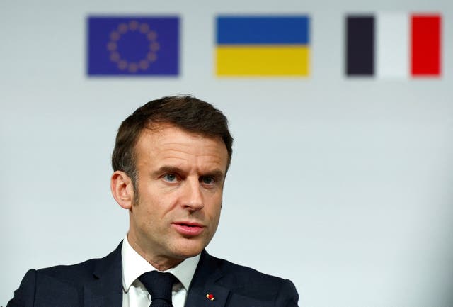 <p>Macron floated the possibility of Western troops helping in Ukraine </p>
