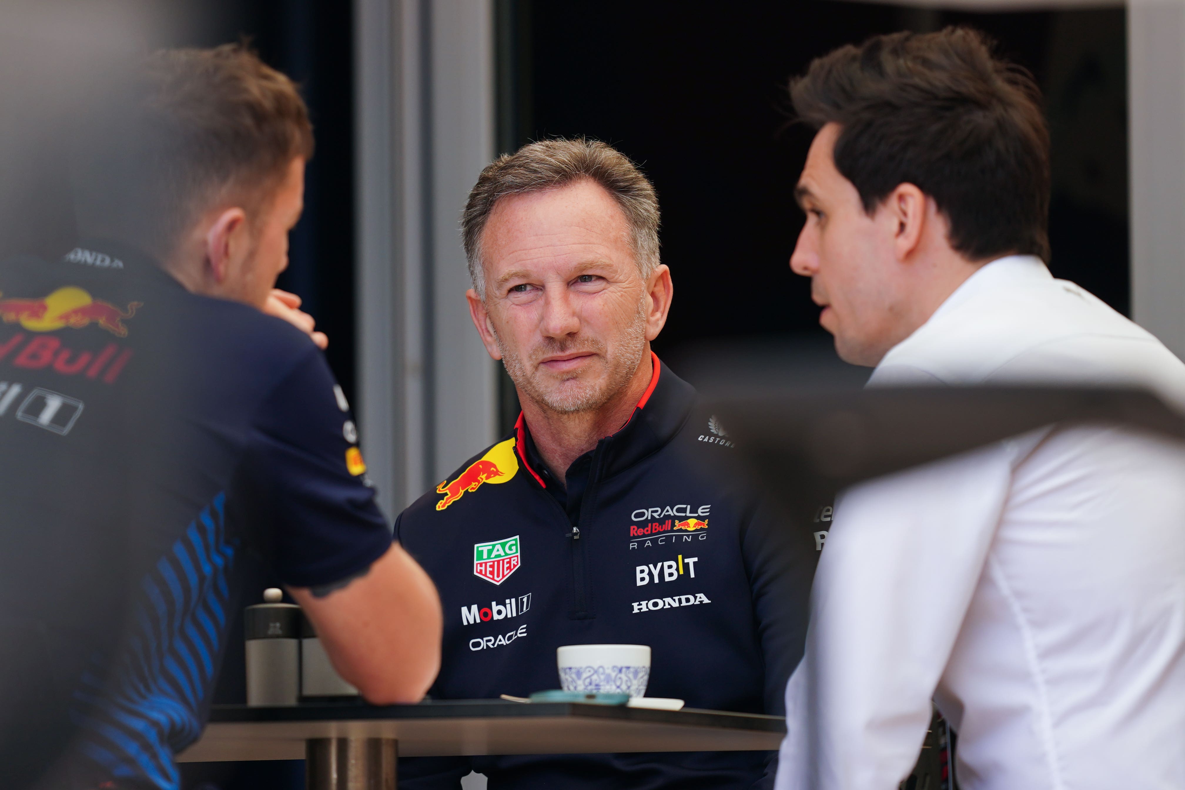 Horner is present in the paddock in Bahrain on Friday