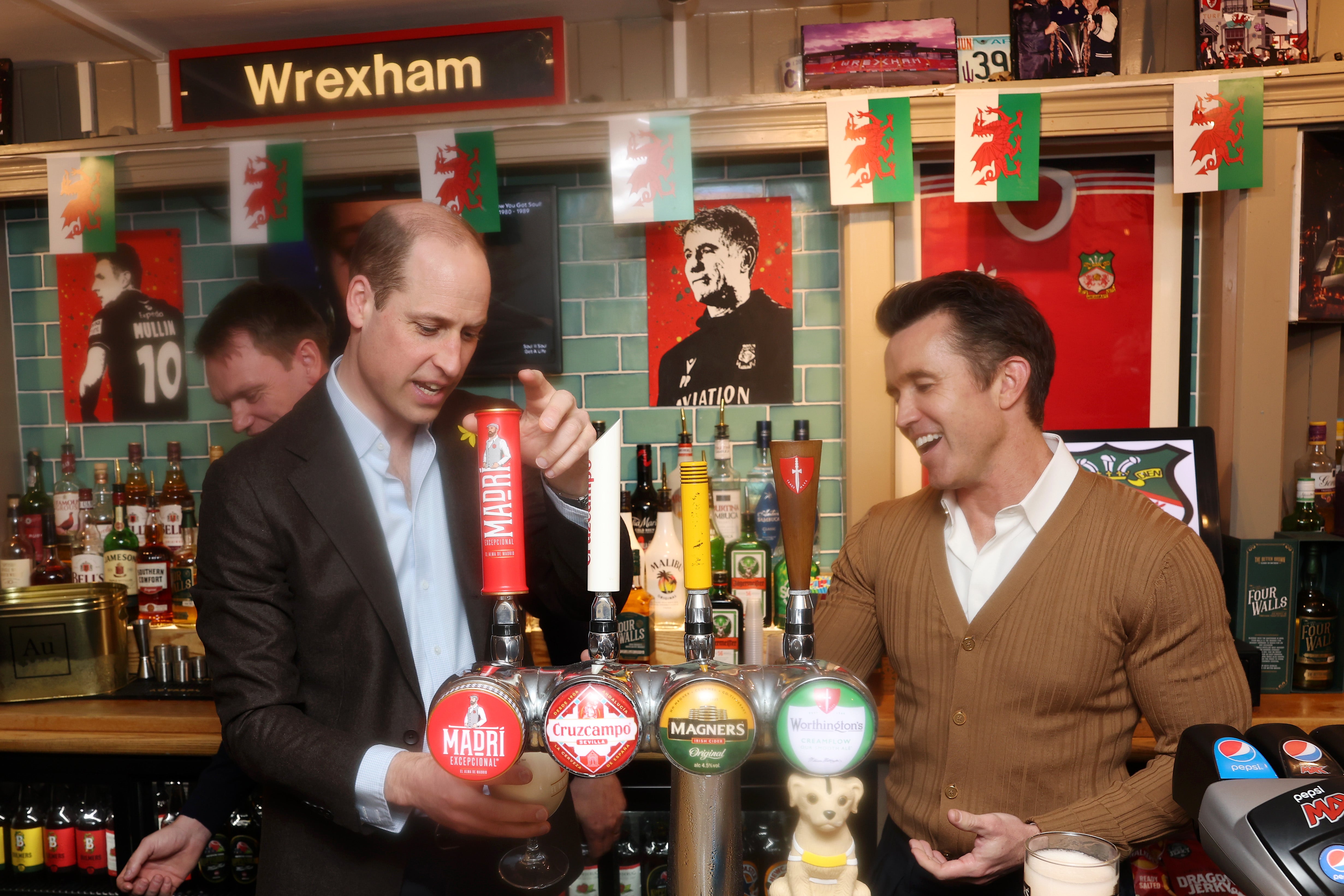 Prince William famously went behind the bar to pour a pint