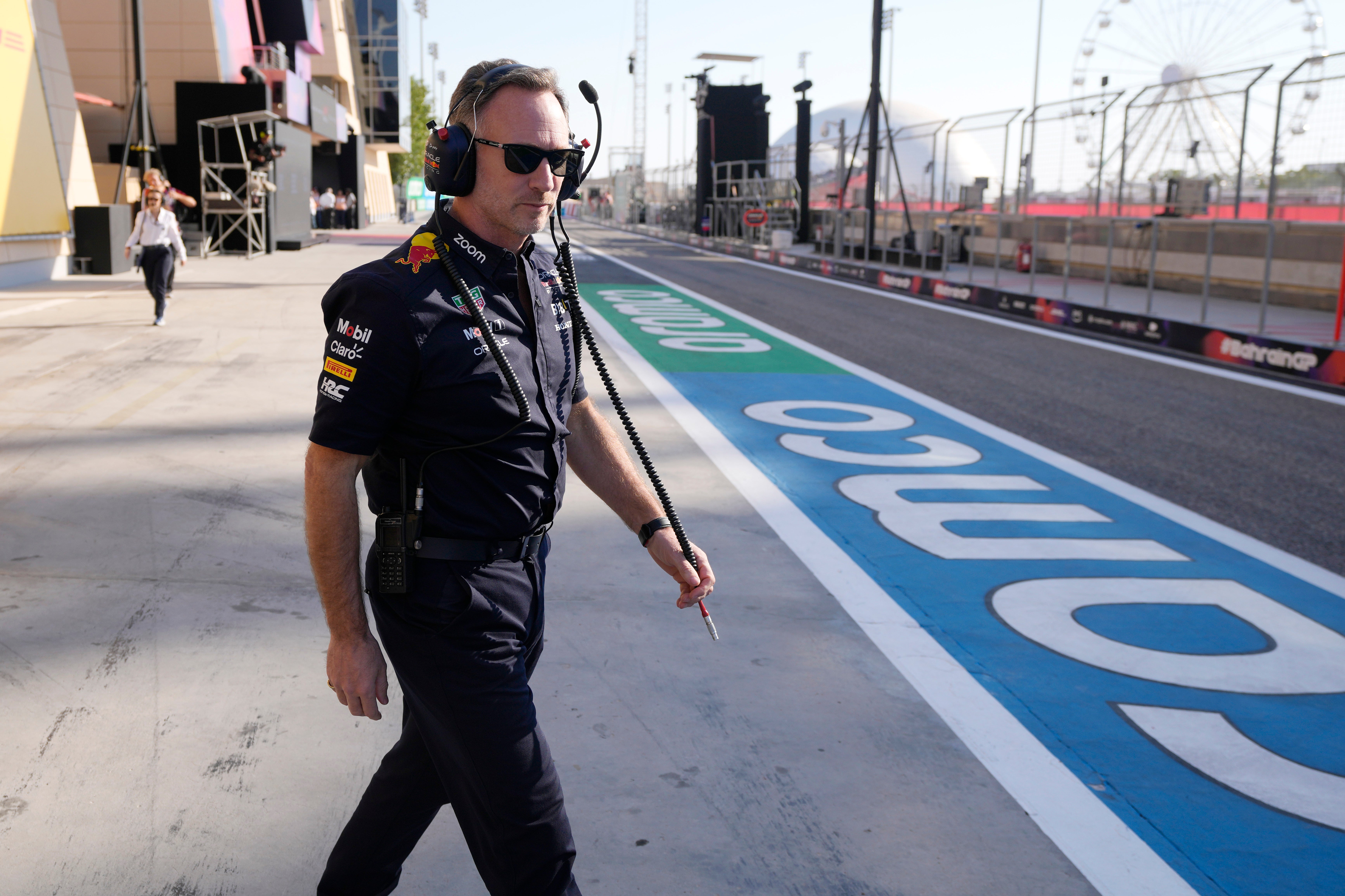 Horner is present in the paddock in Bahrain on Friday