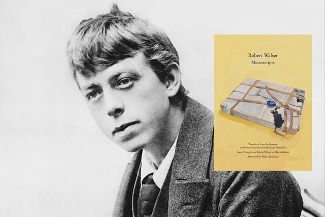 <p>Robert Walser around 1900 and his posthumously published ‘Microscripts’  </p>