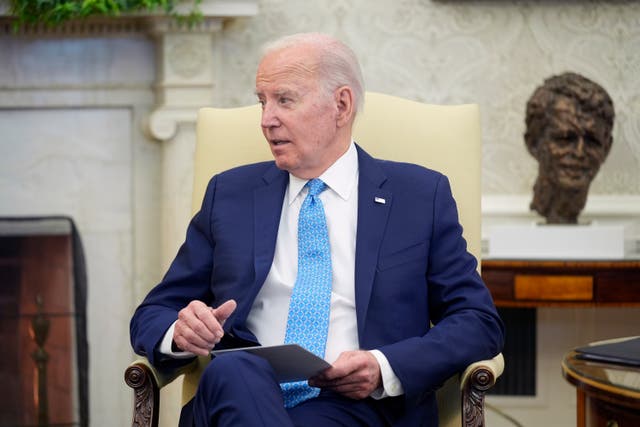 <p>President Joe Biden meets Italian Prime Minister Giorgia Meloni in the Oval Office of the White House, Friday, March 1, 2024, in Washington. (AP Photo/Evan Vucci)</p>