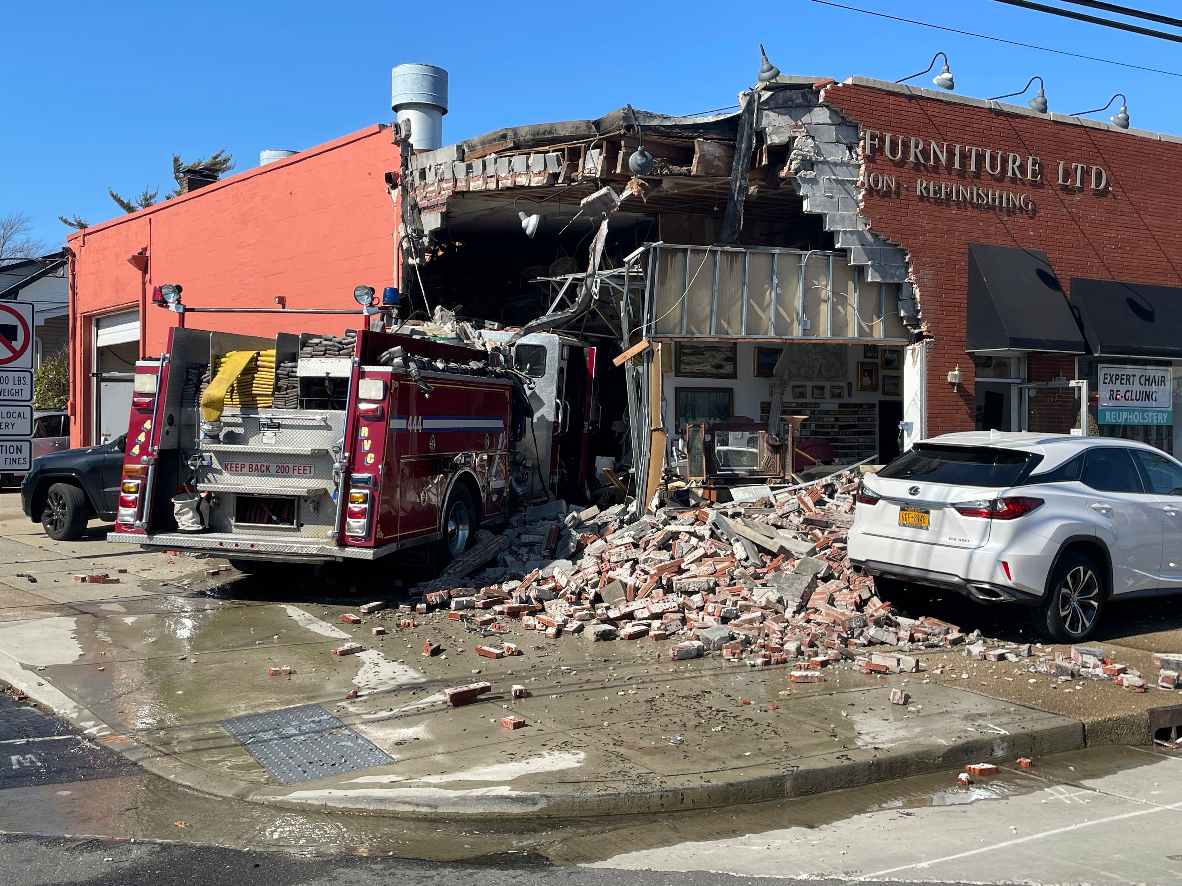 Firetruck Building Crash