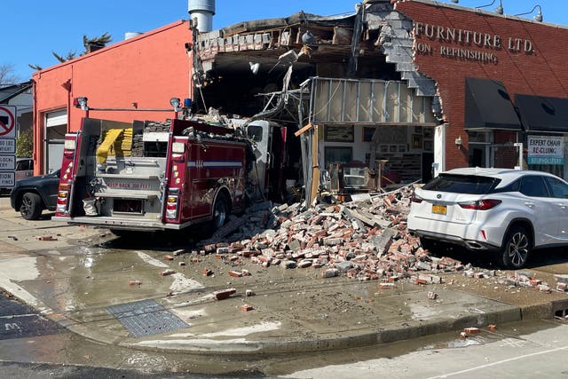 Firetruck Building Crash