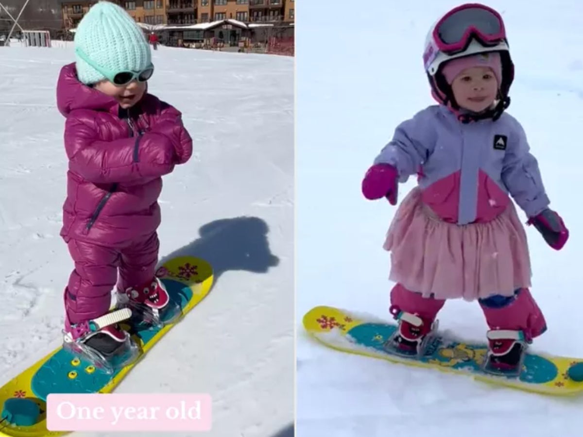 Mother chronicles daughter’s snowboarding journey from three days old to 23 months