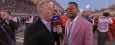 Patrica Evra cuts short F1 grid interview with Martin Brundle to embrace Neymar