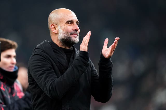 Pep Guardiola has welcomed Sir Jim Ratcliffe’s complimentary comments about Manchester City (Zac Goodwin/PA)