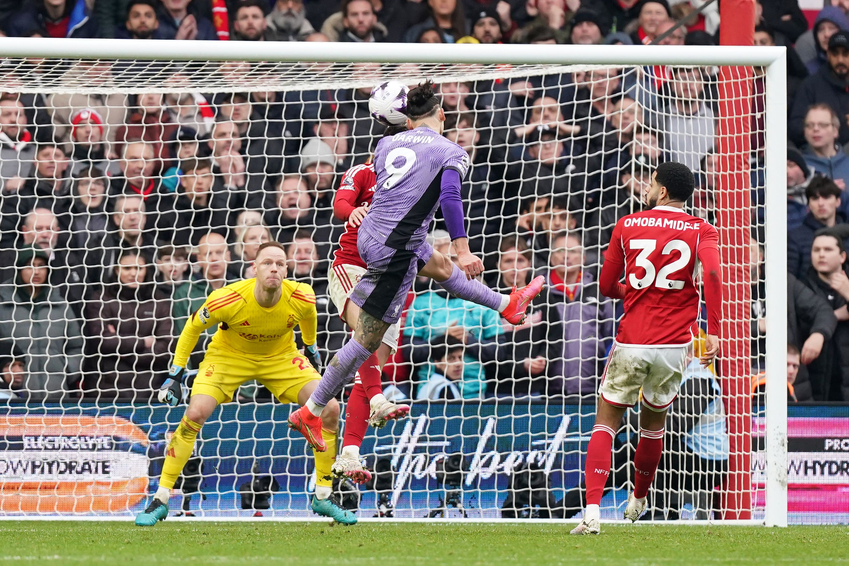 Darwin Nunez’s late header snatched Liverpool all three points at Nottingham Forest (Mike Egerton/PA)