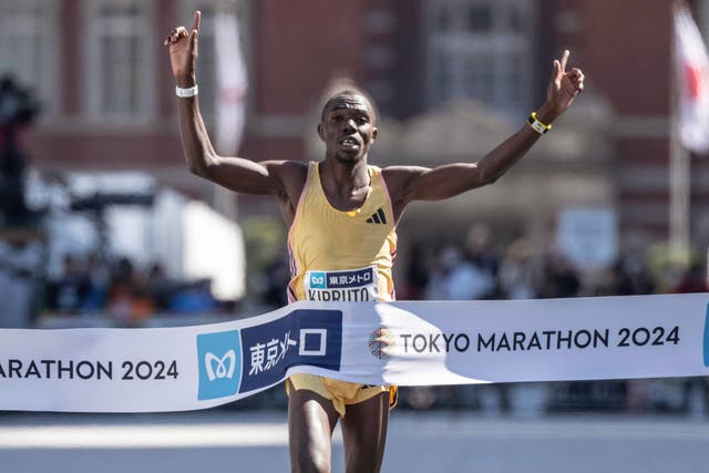<p>Benson Kipruto’s time was almost two minutes better than his previous personal best and made him the fifth-fastest marathon runner of all time </p>